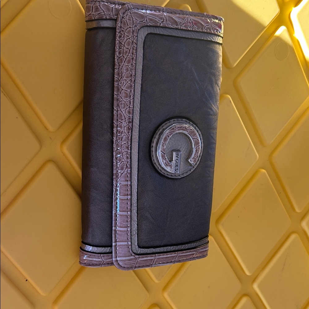 G by Guess Brown and Tan Wallet Case